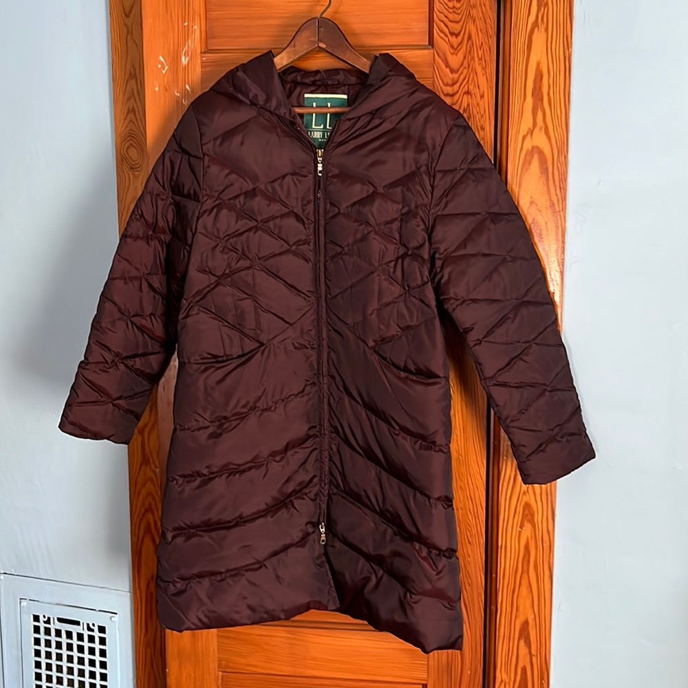 Larry Levine Down Long Coat Medium - image 1